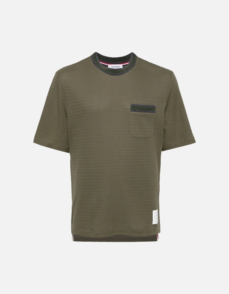 Racking Stitch Pocket T-shirt Green