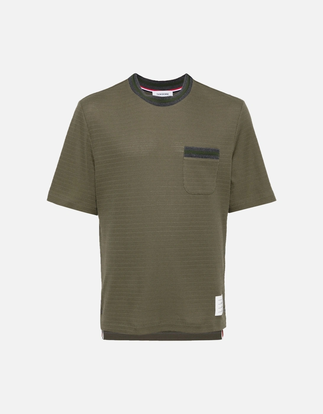 Racking Stitch Pocket T-shirt Green, 6 of 5