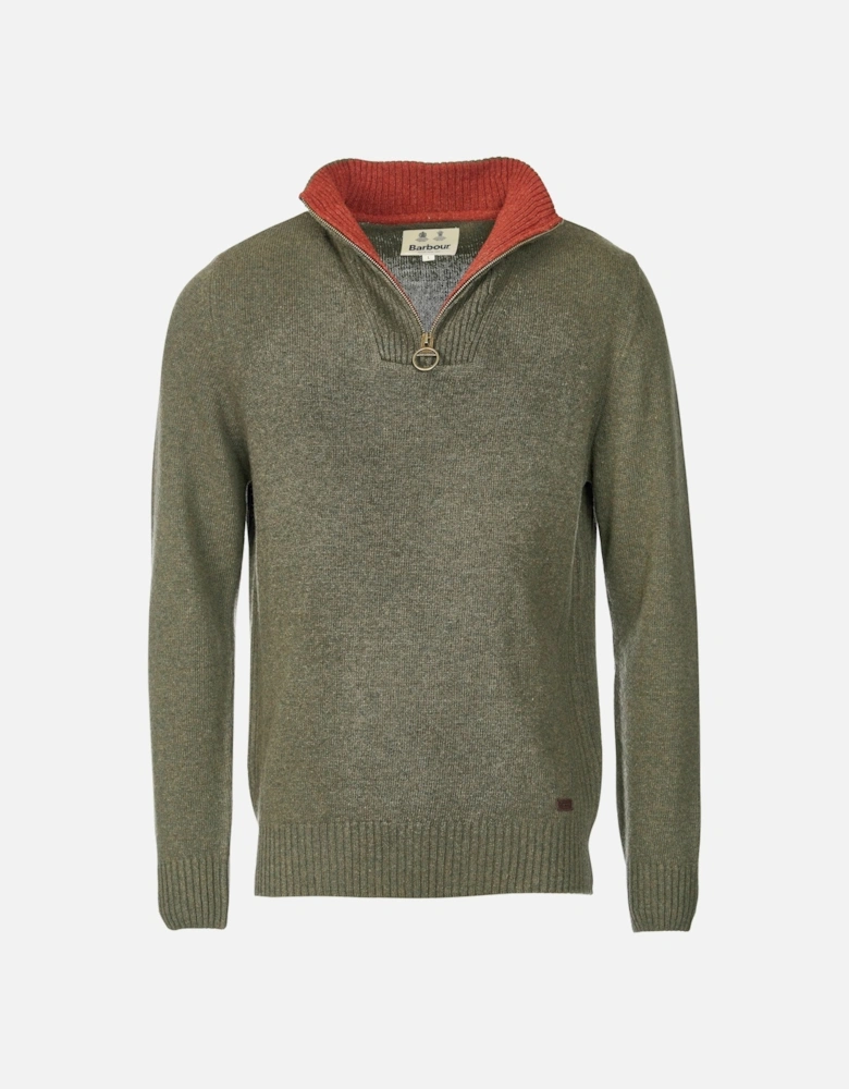 Nelson Essential Essential Half Zip Knitwear Seaweed