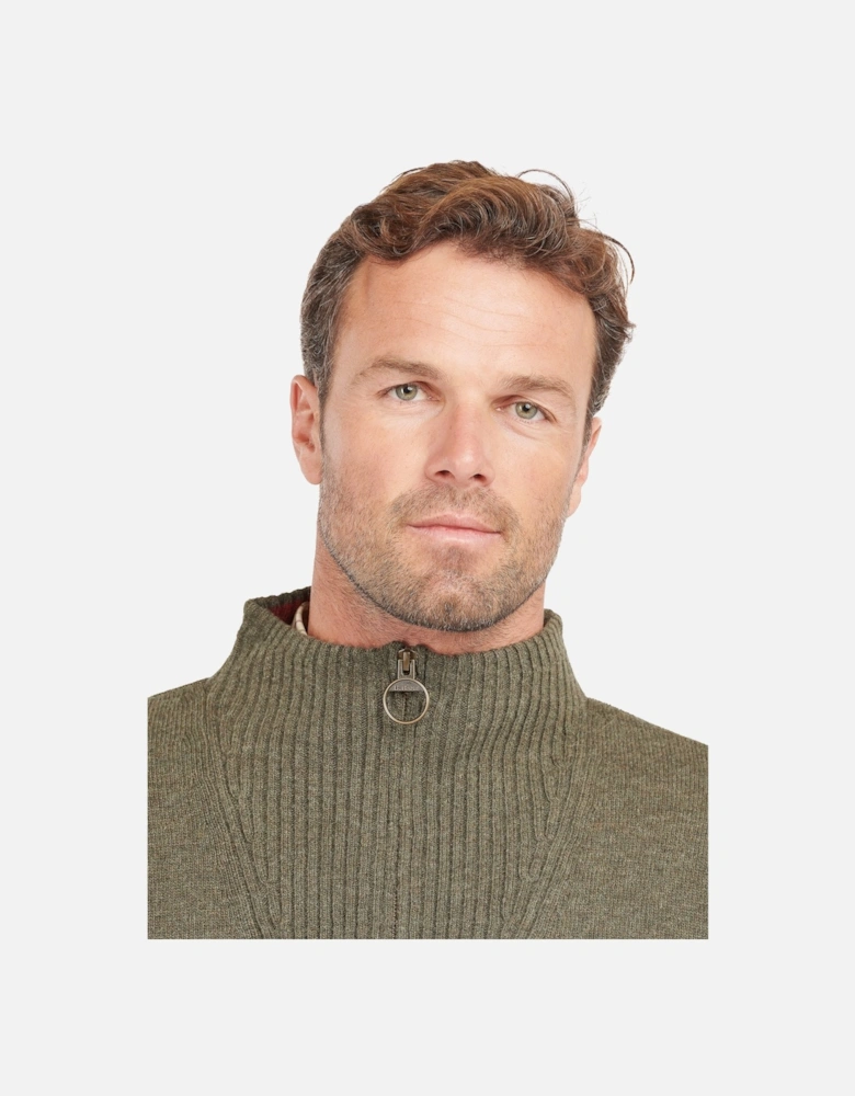 Nelson Essential Essential Half Zip Knitwear Seaweed