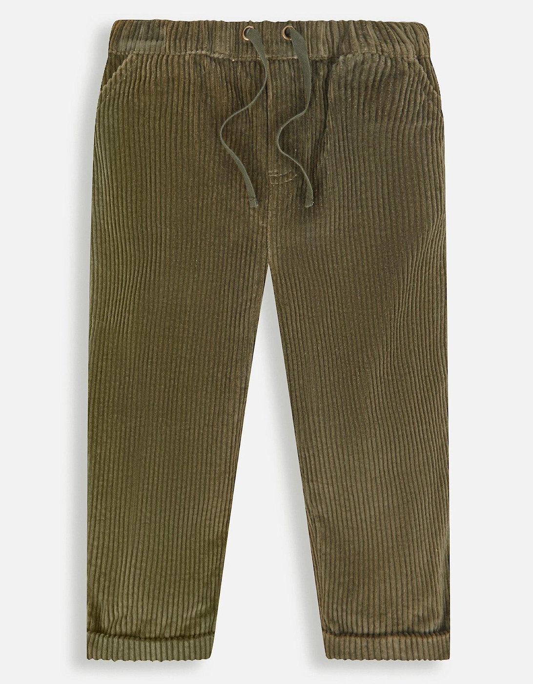 Boys Chunky Cord Pull-On Trousers - Green, 5 of 4