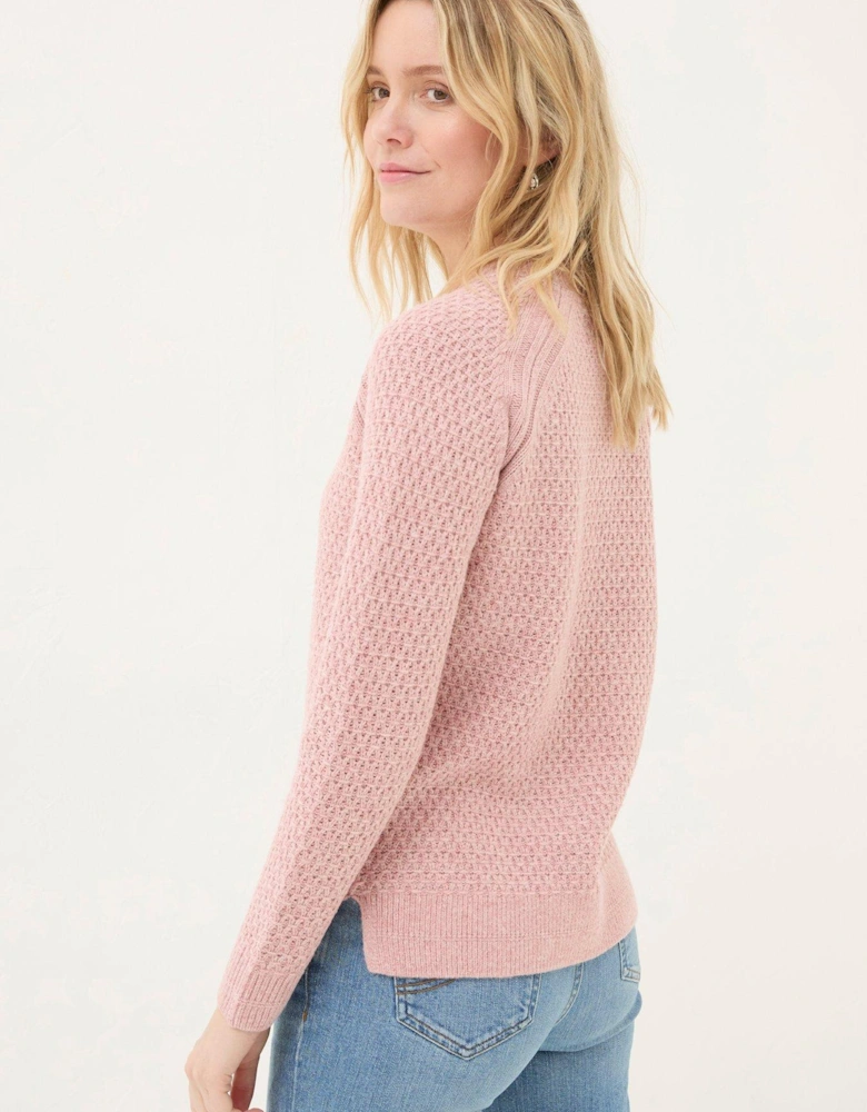 Ella Textured Jumper - Pink
