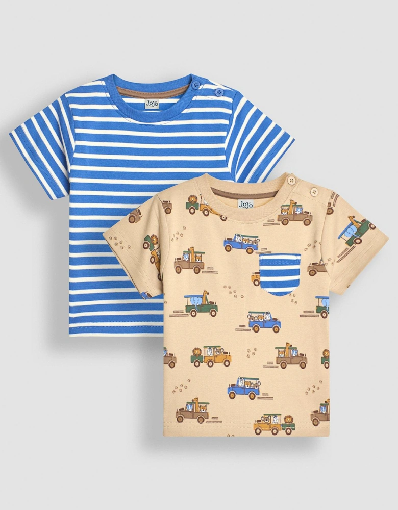 Boys 2-Pack Safari Vehicles T-Shirts - Multi