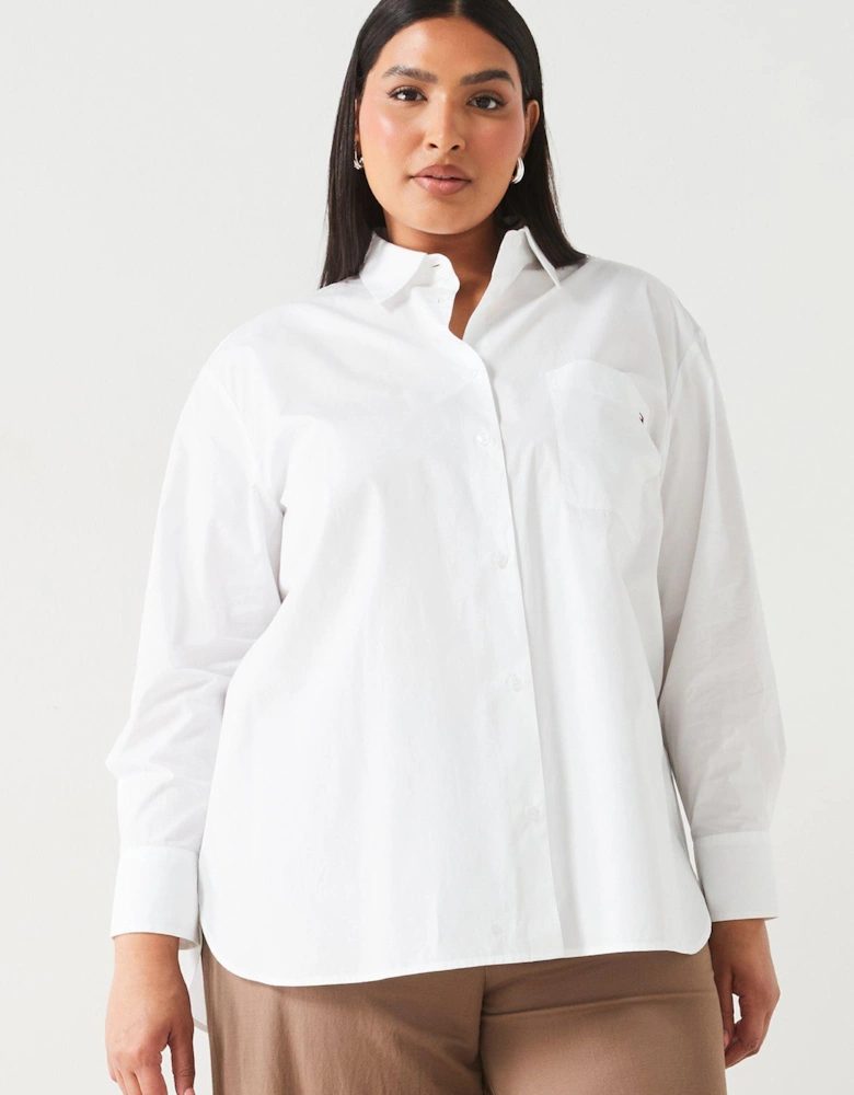 Plus Cotton Shirt - White