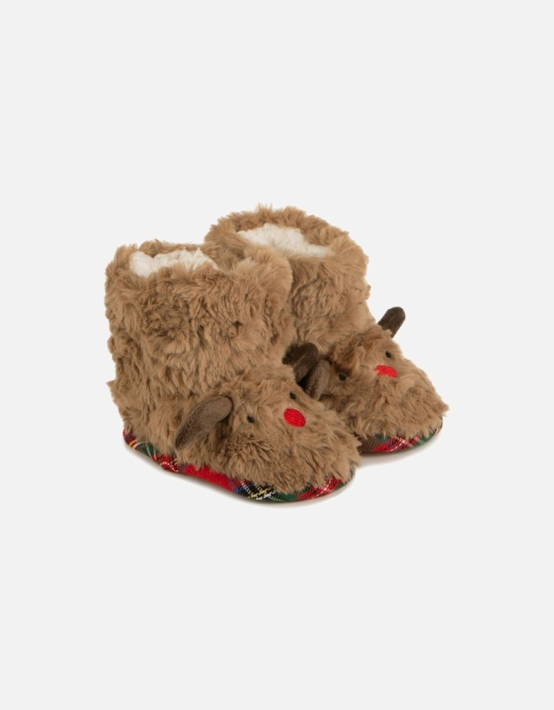 Toddlers Cosy Reindeer Booties