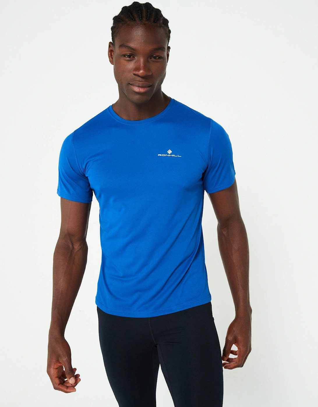 Mens Core Running Short Sleeved Tee -Blue, 7 of 6