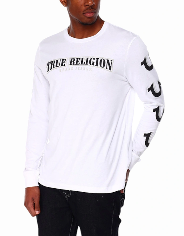 107584 Mens Graphic T Shirts Logo Crew Neck Long Sleeve Cotton Tee