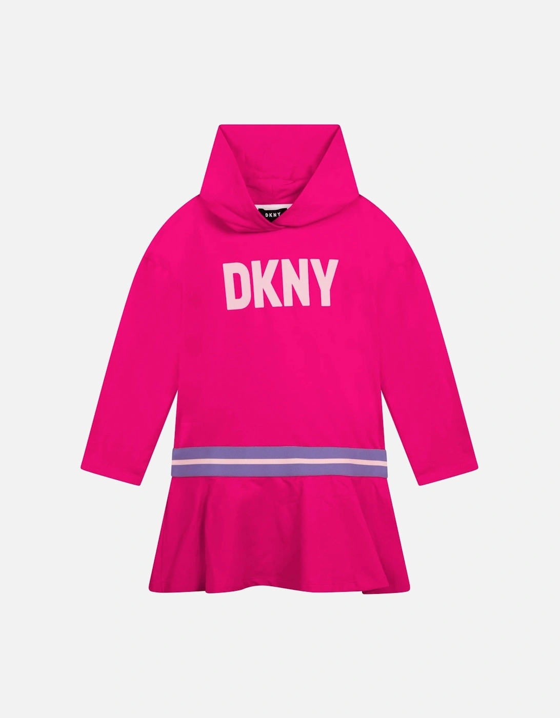 Fuchsia Logo Jersey Hoodie Dress, 4 of 3