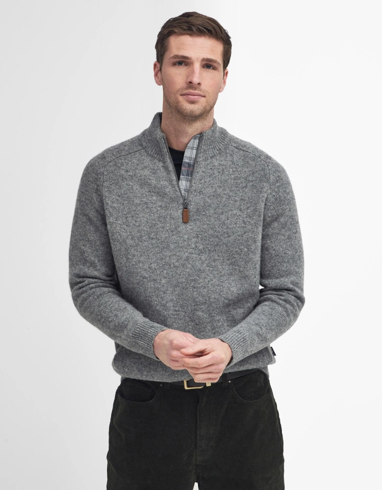 Talder Mens Half Zip Knitted Jumper