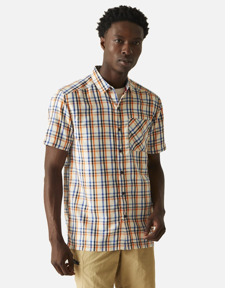 Mens Mindano VIII Checked Short-Sleeved Shirt