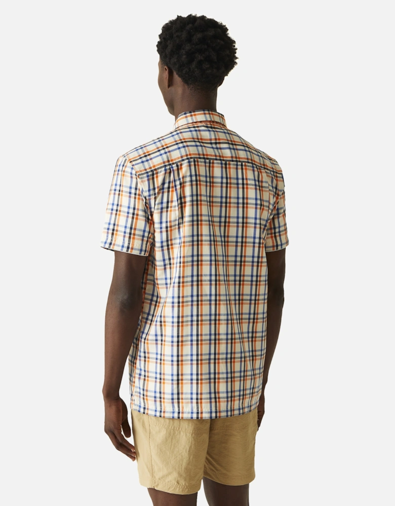 Mens Mindano VIII Checked Short-Sleeved Shirt