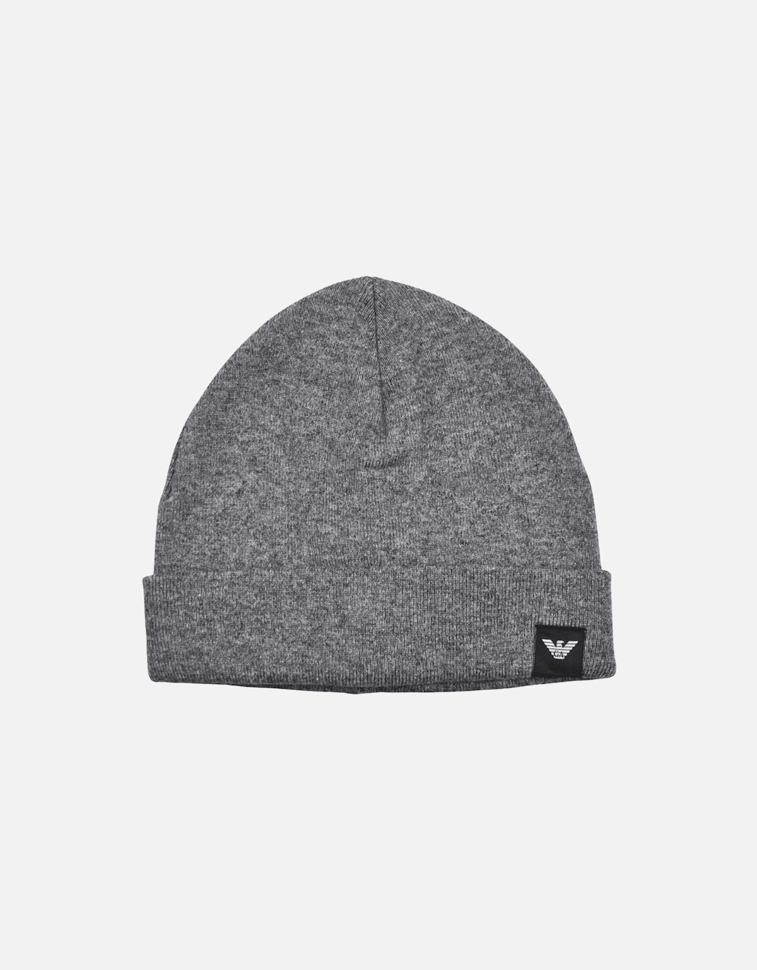 Patch Logo Grey Beanie Hat, 3 of 2