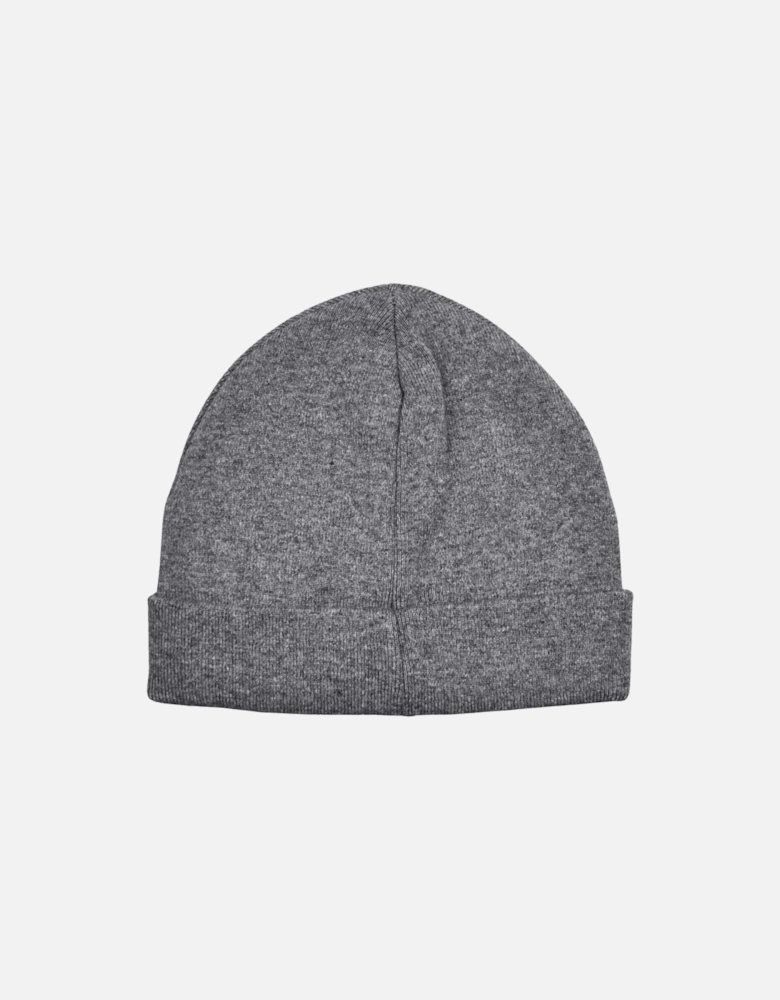 Patch Logo Grey Beanie Hat
