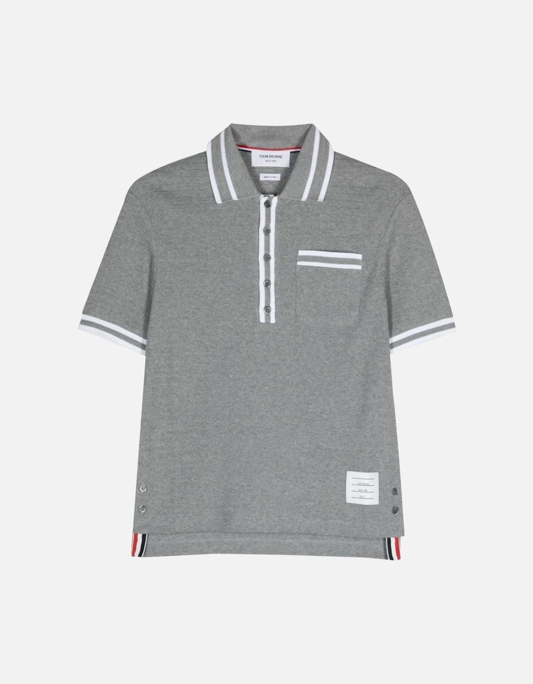 Short Sleeve Rib Cuff Polo Grey, 3 of 2