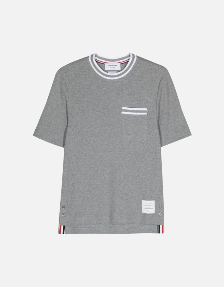 Racking Stitch Pocket T-shirt Grey