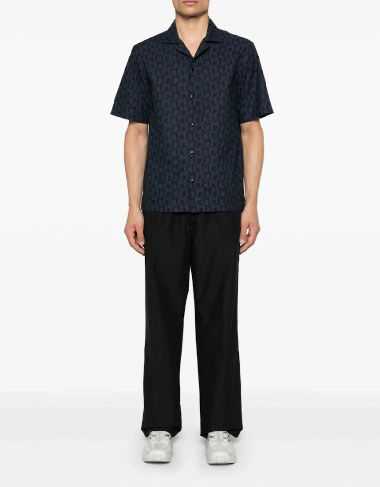 Cotton Bowling Shirt Navy