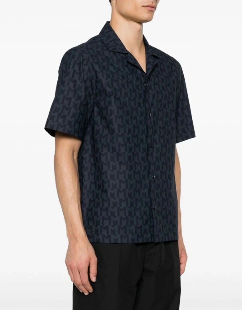 Cotton Bowling Shirt Navy