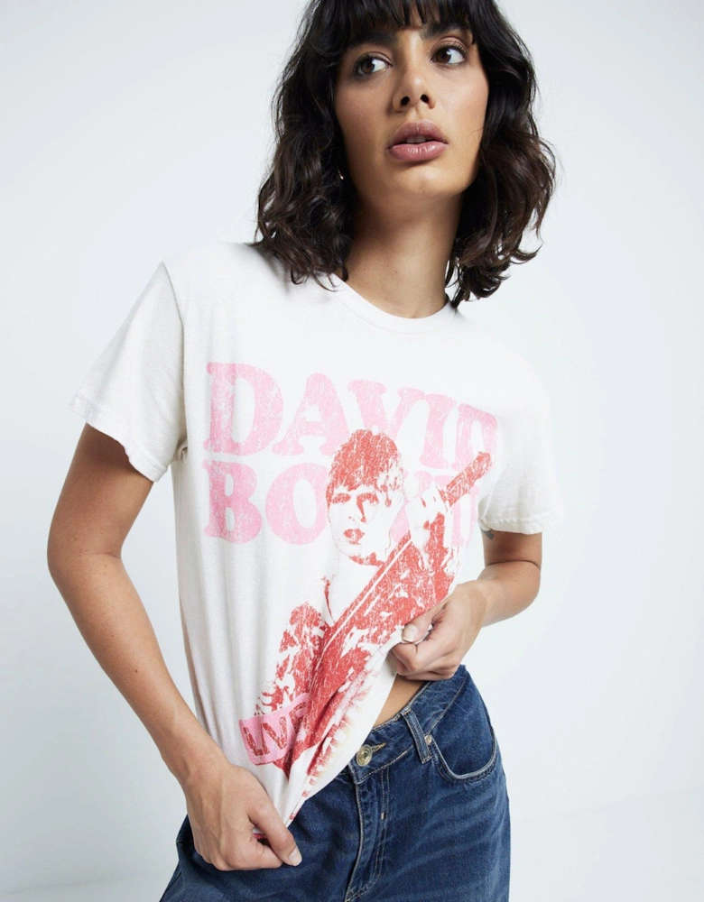 David Bowie Graphic Tee - Cream