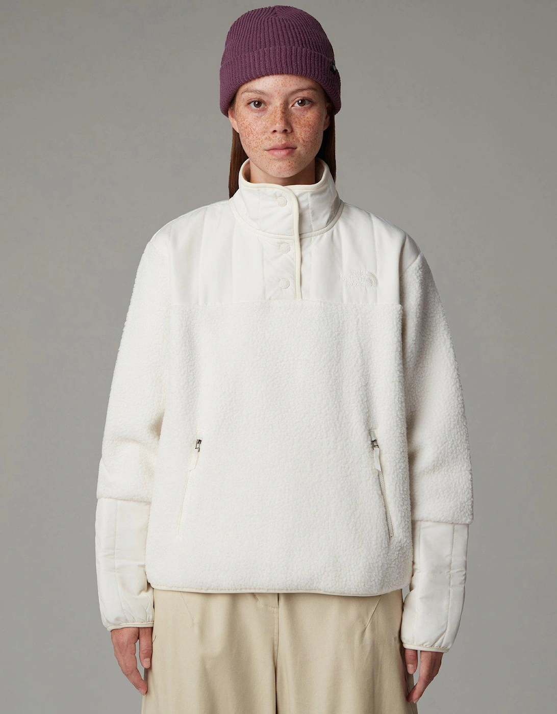 Womens Cragmont Fleece 1/4 Snap - White, 5 of 4