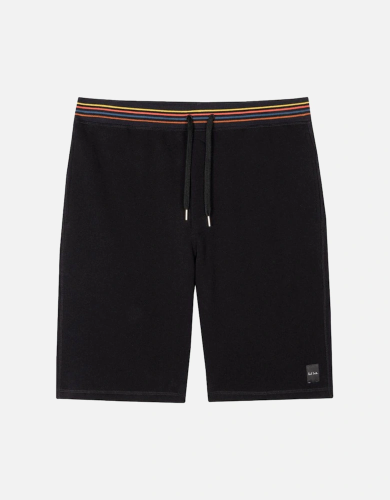 Artist Stripe Lounge Shorts, Black