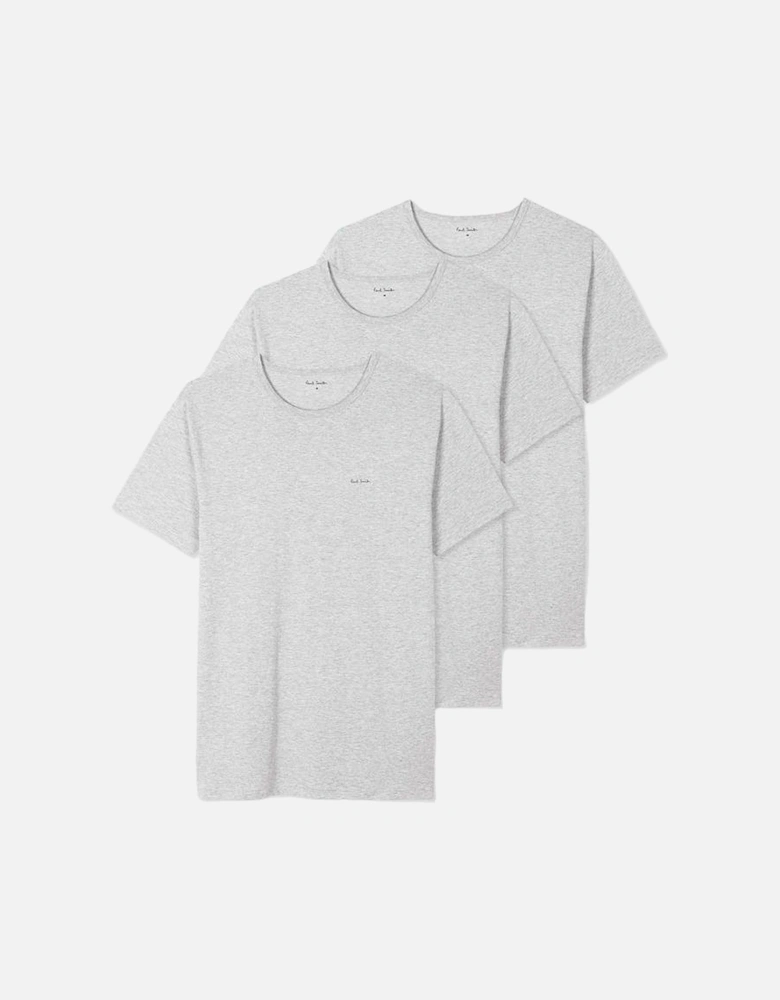 3-Pack Organic Cotton Logo Lounge T-Shirts, Grey