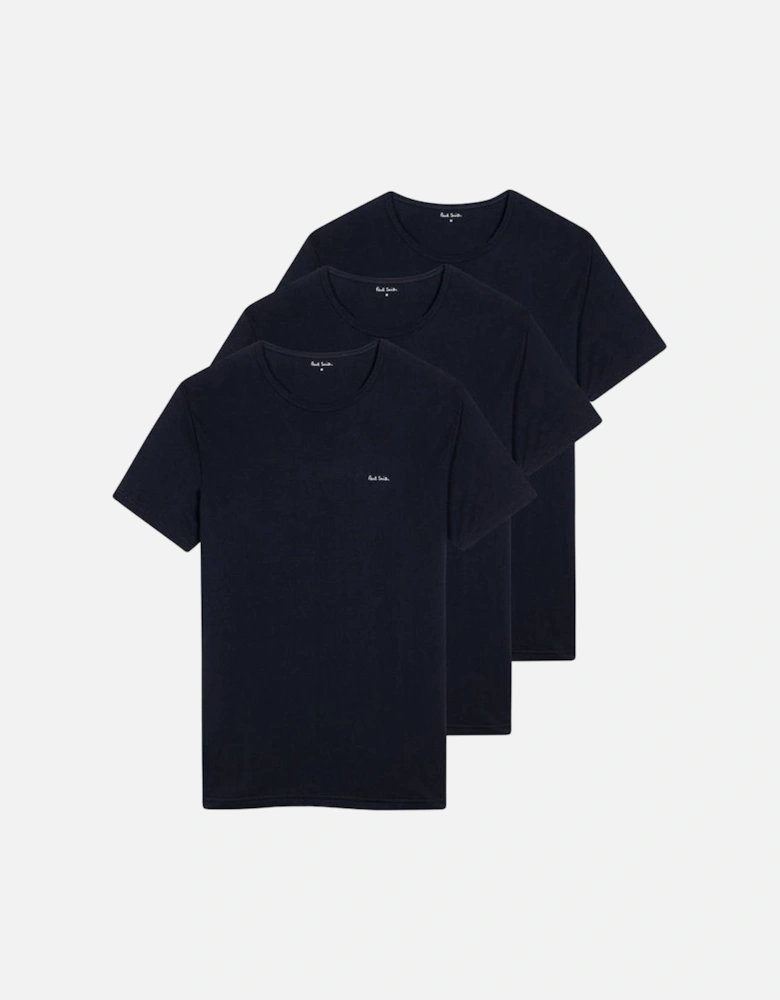 3-Pack Organic Cotton Logo T-Shirts, Navy