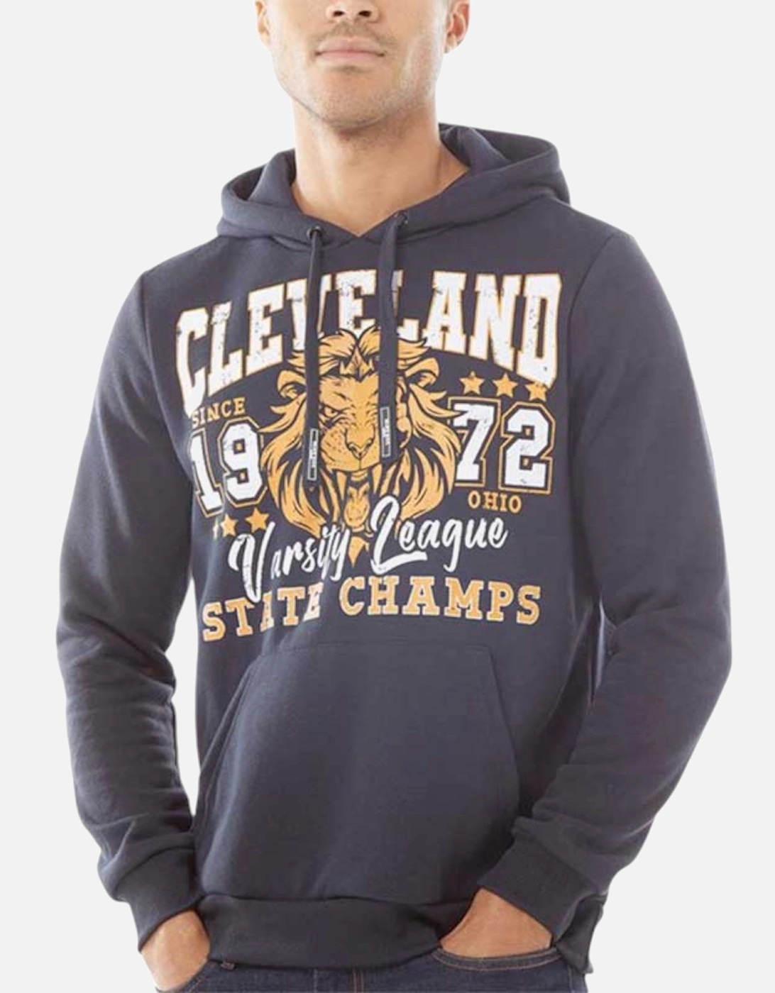 Mens Hoodie Fleece Hooded Pullover Sweatshirt Printed Hoody Jumper