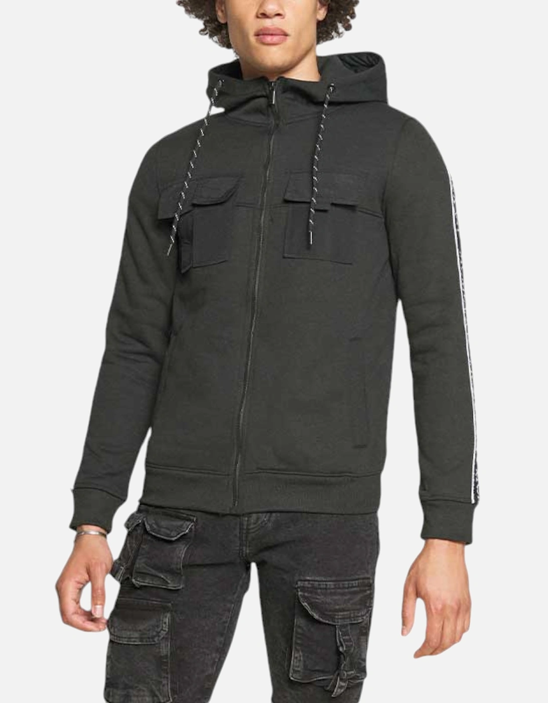 Brave Soul Men's Black Attu Pullover Hoodie Fleece Top Hooded Sweatshirt Hoody Jumper  38 M