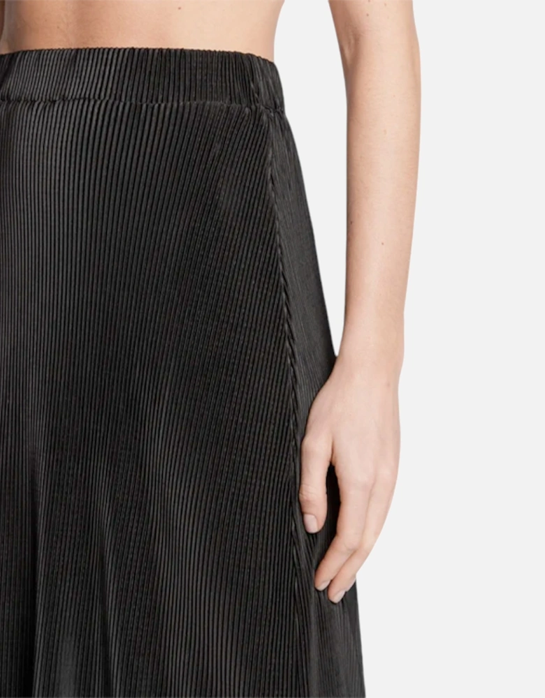 ELLE Womens Midi Skirts Elasticated Waist Ladies Casual Bottom Black