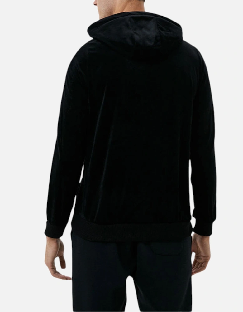 Mens Hoodies Long Sleeve Pullover Velvet Black Tops Hooded Sweatshirt