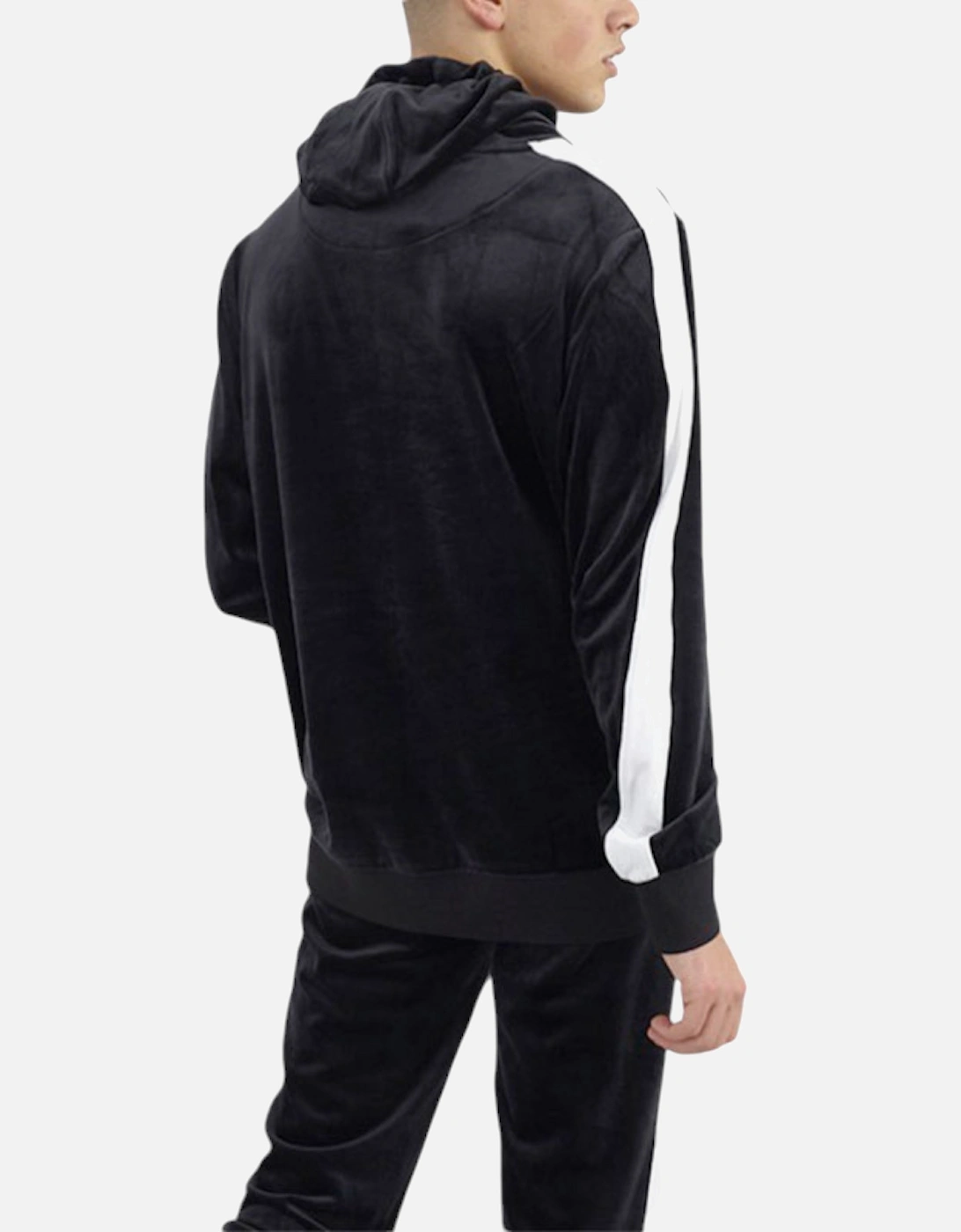 Mens Hoodies Long Sleeve Pullover Velvet Black Tops Hooded Sweatshirt