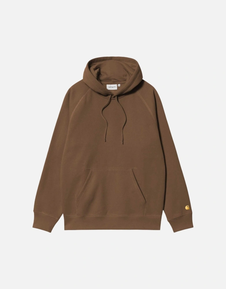 Hooded Chase Sweatshirt - Chocolate/Gold