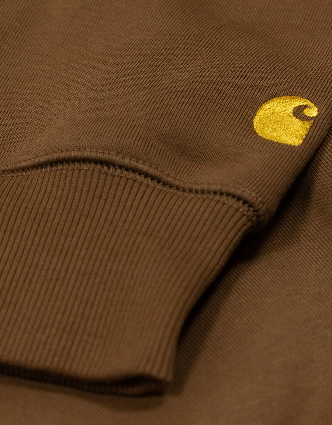 Hooded Chase Sweatshirt - Chocolate/Gold