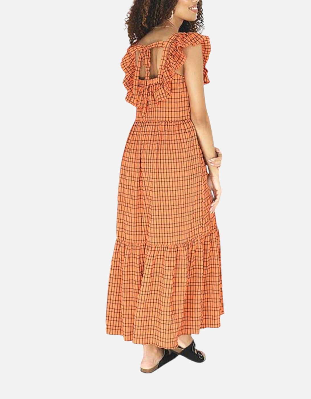 BRAVE SOUL CARLA Women Long Dress Checked Summer Holiday Ladies Beach Maxi Dress