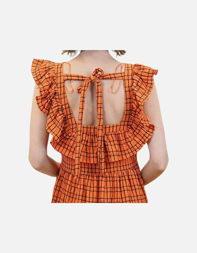 BRAVE SOUL CARLA Women Long Dress Checked Summer Holiday Ladies Beach Maxi Dress