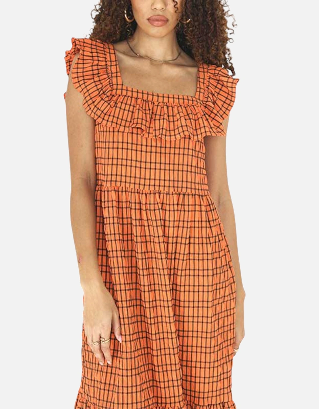 BRAVE SOUL CARLA Women Long Dress Checked Summer Holiday Ladies Beach Maxi Dress