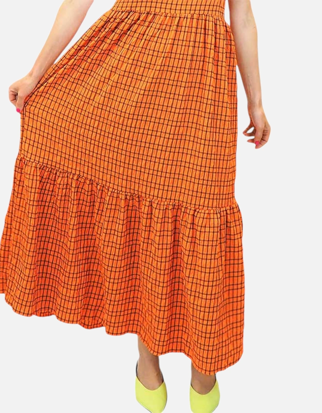 BRAVE SOUL CARLA Women Long Dress Checked Summer Holiday Ladies Beach Maxi Dress