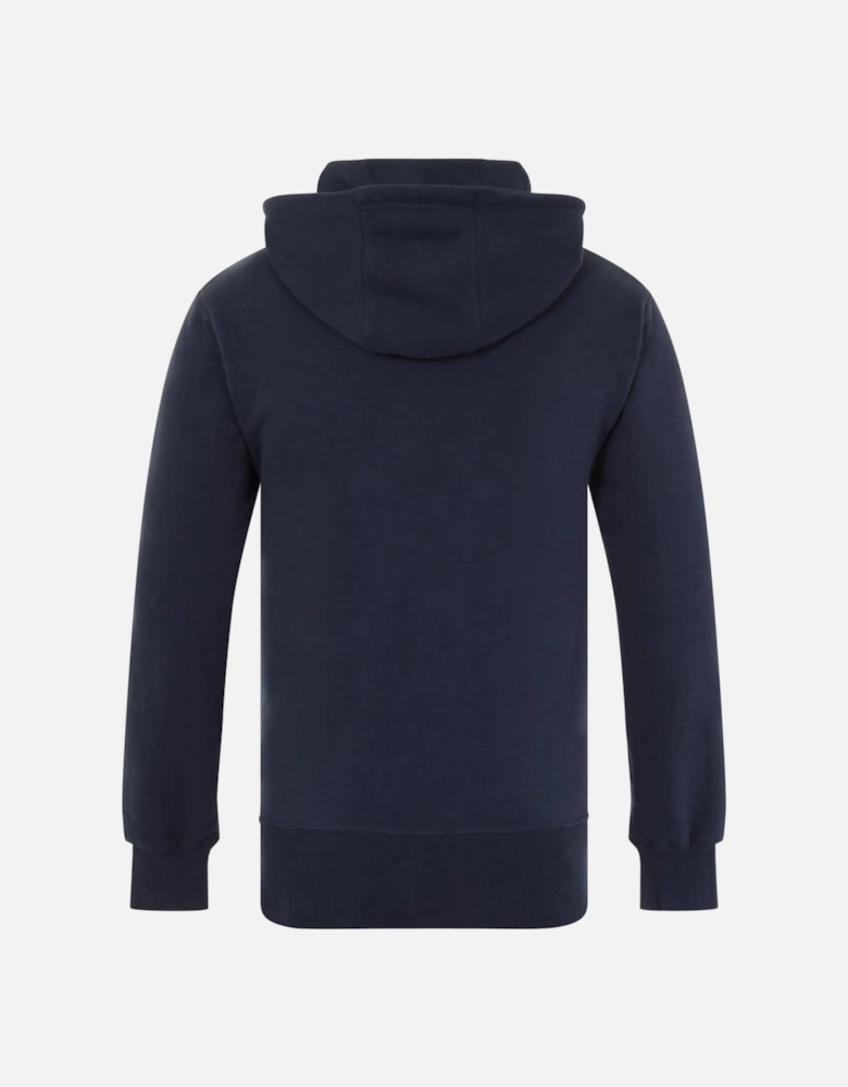 Toce Cotton Logo Navy Hoodie