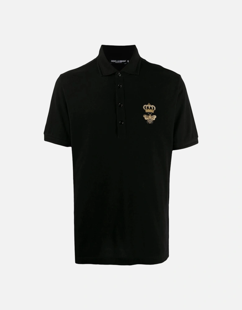 Men's Embroidery Piquet Polo Black