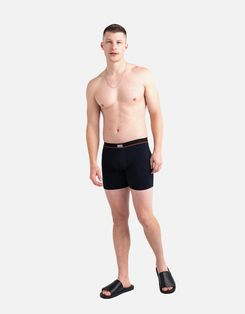 2-Pack Non-Stop Stretch Cotton Boxer Briefs, Navy/Black