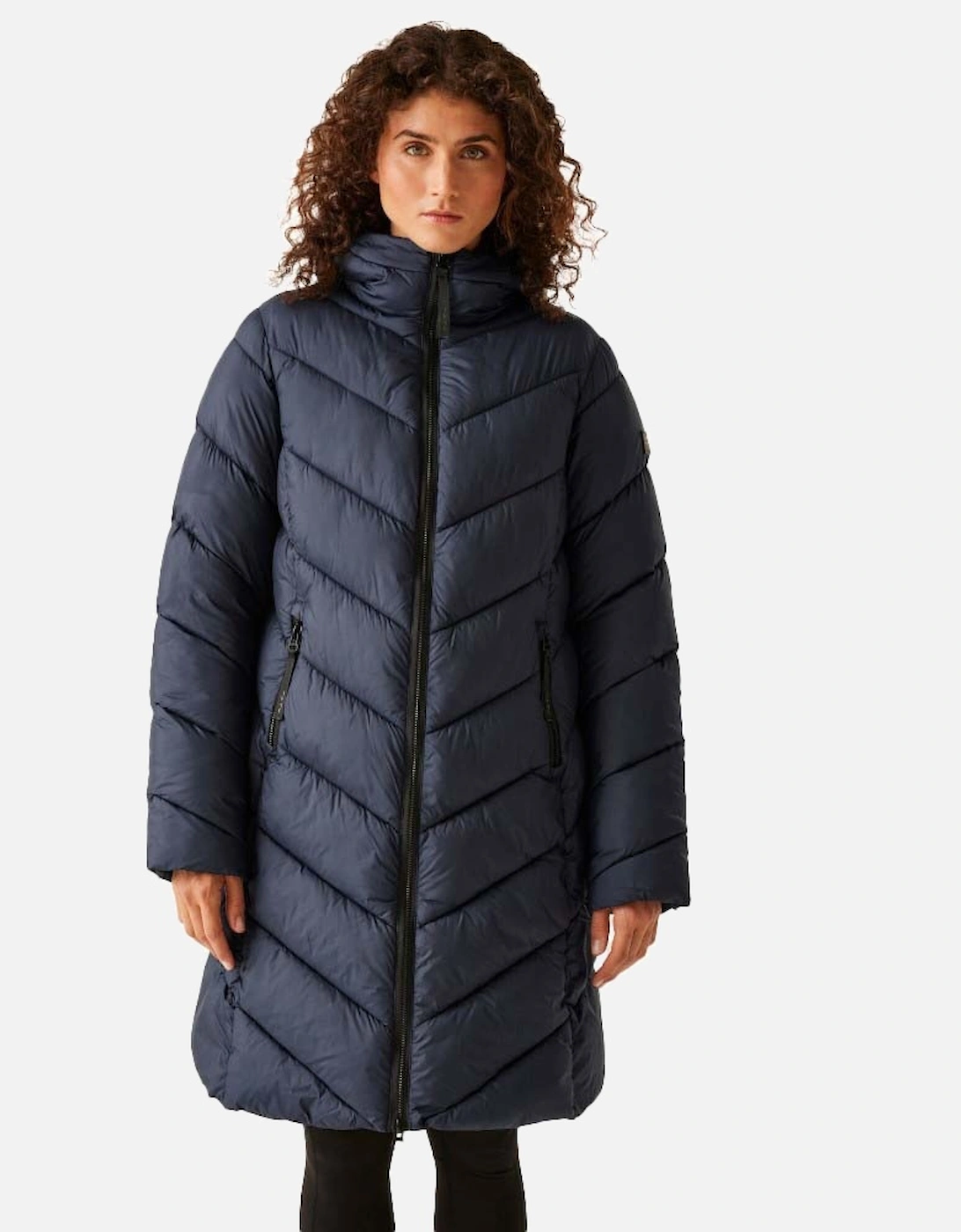 Womens Andia II Longline Full Zip Padded Jacket, 5 of 4