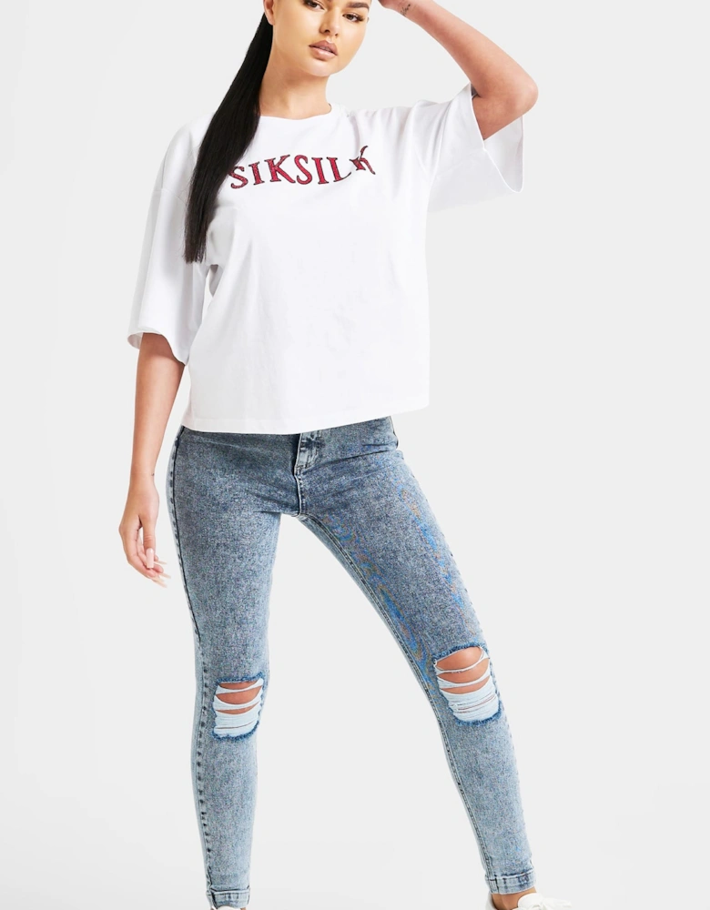 Sparkle Boxy Cropped T-Shirt