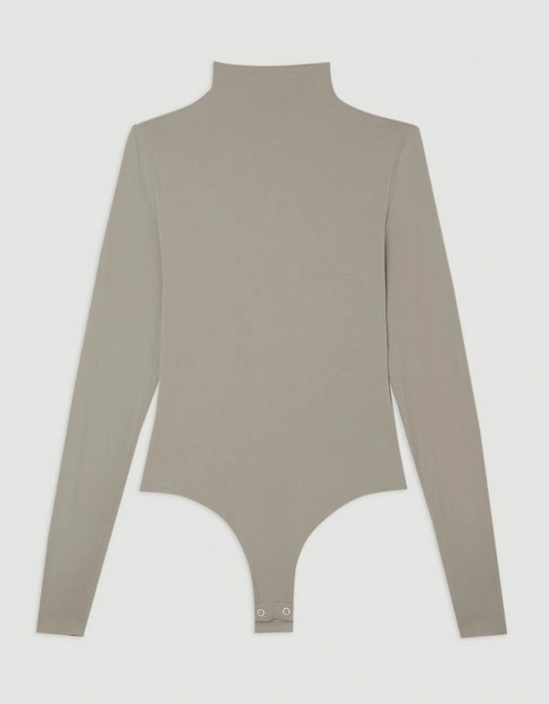 Contour Jersey High Neck Long Sleeve Bodysuit