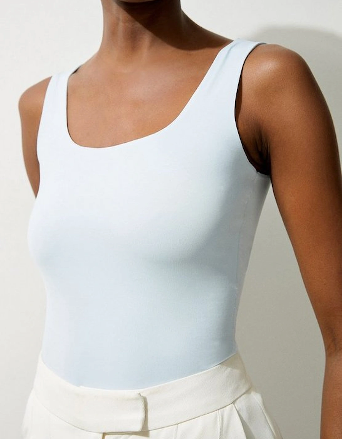 Contour Jersey Square Neck Top