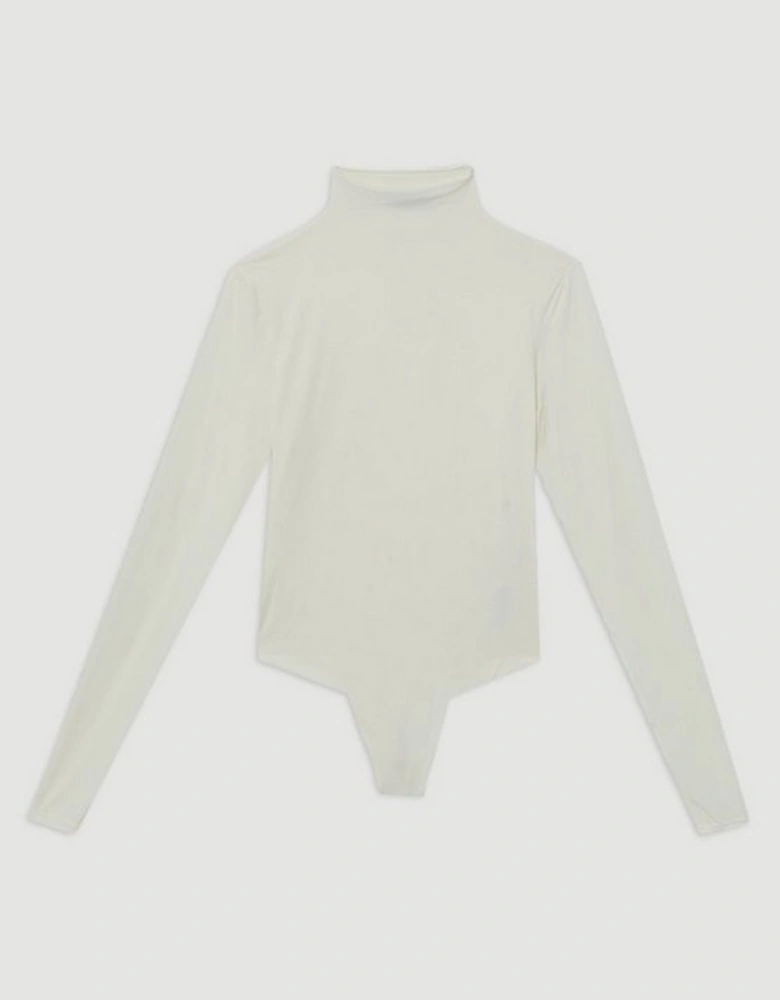 Contour Jersey High Neck Long Sleeve Bodysuit