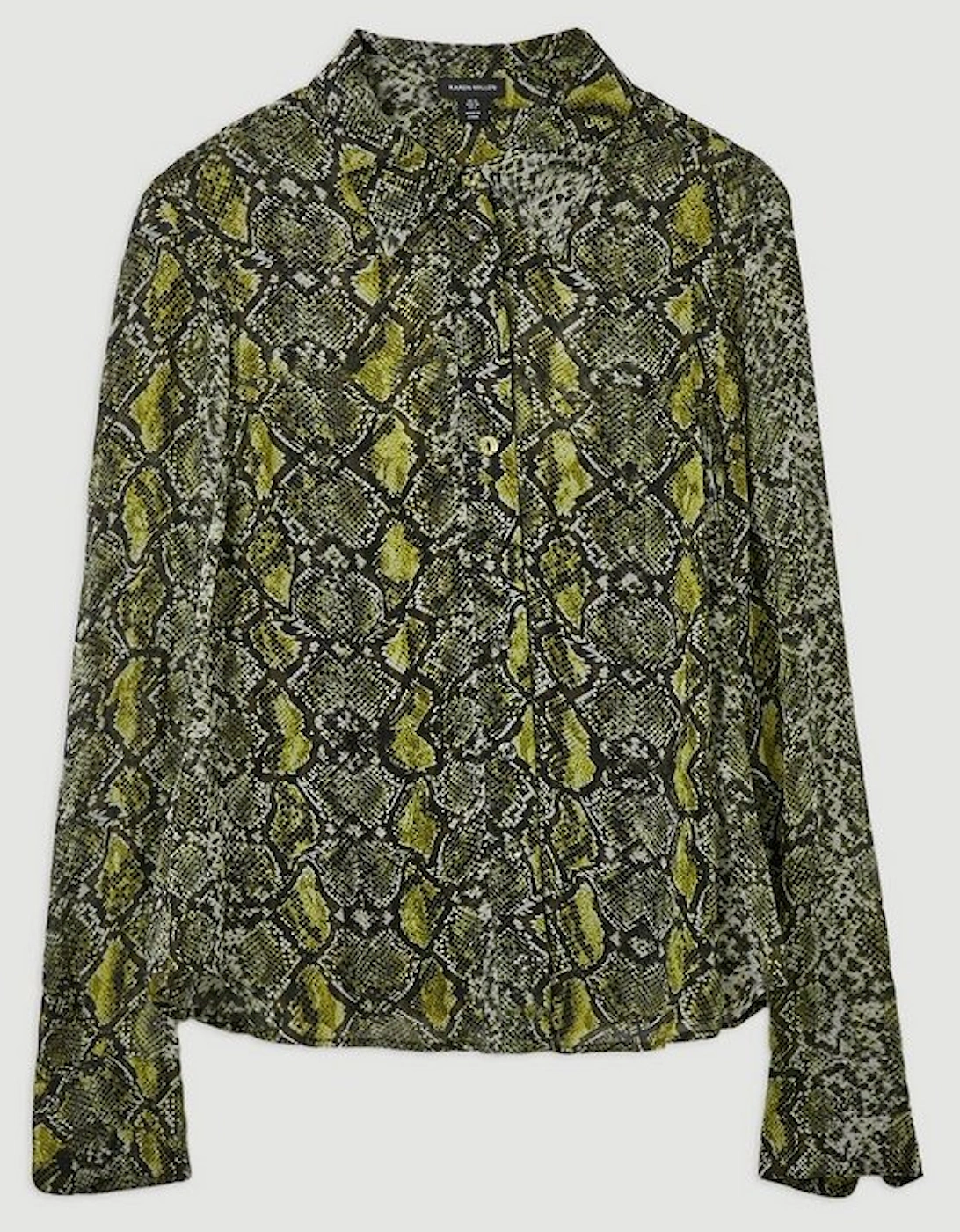 Snake Print Viscose Georgette Woven Shirt