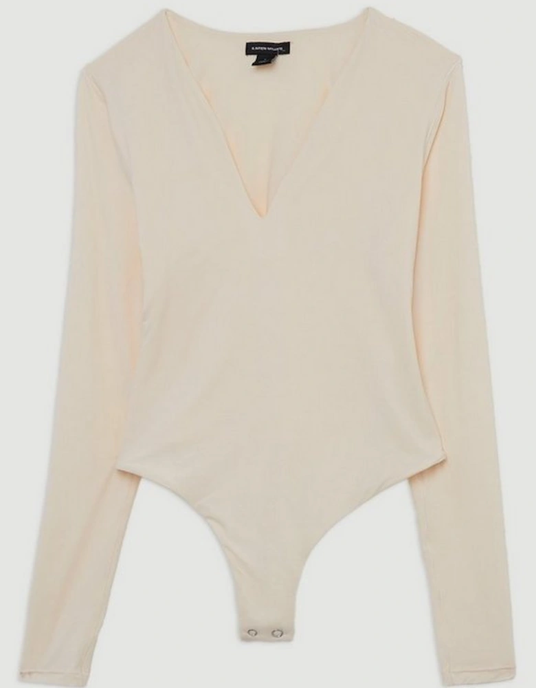 Contour Jersey High Neck Long Sleeve Bodysuit