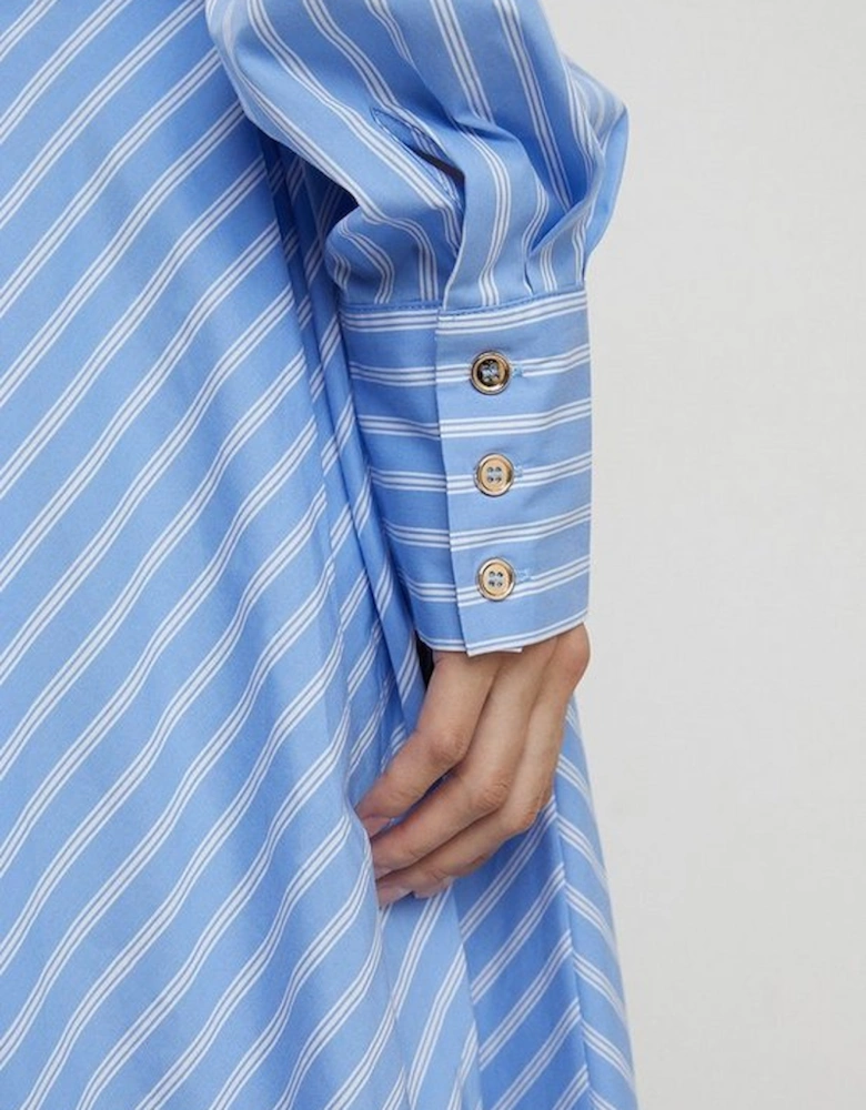 Cotton Poplin Woven One Sleeve Shirt