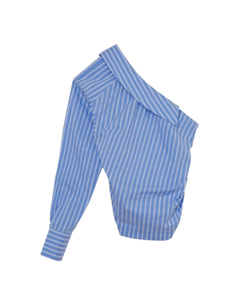Cotton Poplin Woven One Sleeve Shirt