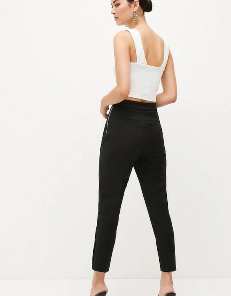 Petite Essential Techno Woven Crop Trouser